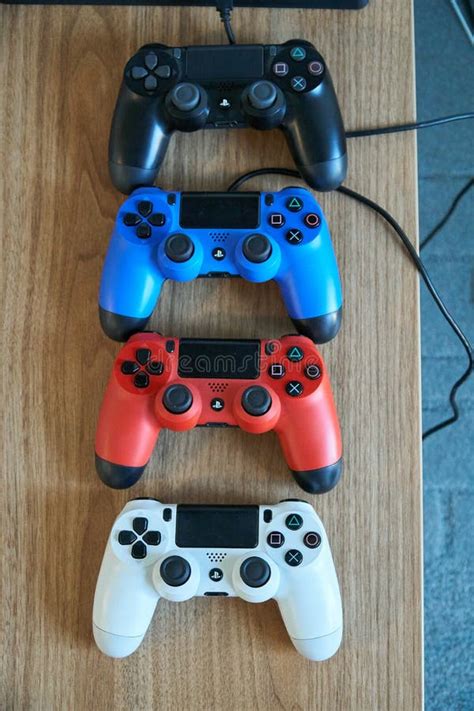 Four Color Playstation Pads Editorial Photography - Image of shot ...