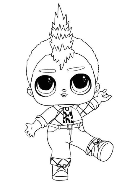 Punk Boi LOL Boys Coloring Page - Free Printable Coloring Pages for Kids