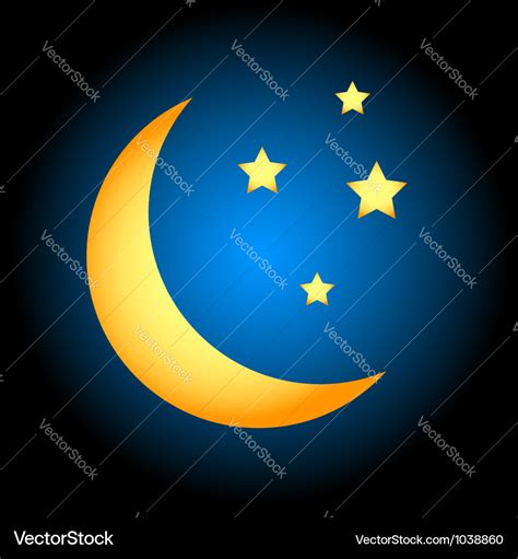 Moon symbol Royalty Free Vector Image - VectorStock