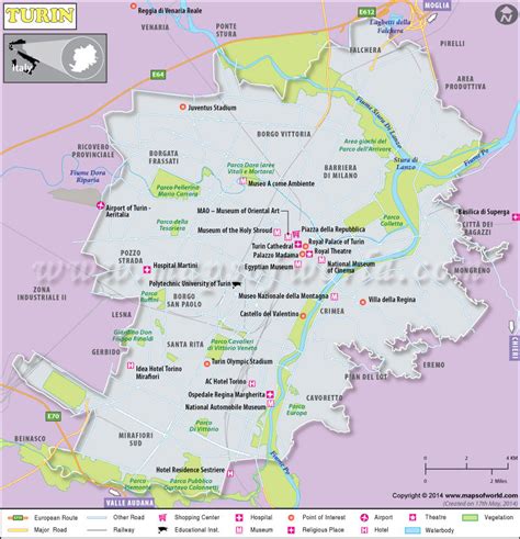 Turin Italy Map