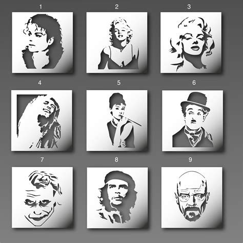 Easy Stencils Of Famous People