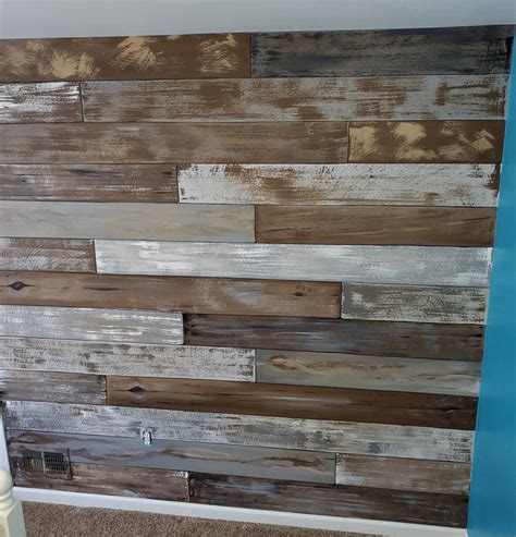 Faux Barn wood and Shiplap | Wood, Barn wood, Hand painted wall murals