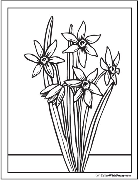 Spring flowers Coloring Page: 28+ Customizable Printables