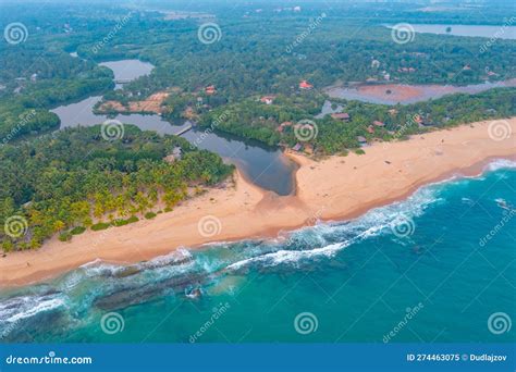 Sunset Aerial View of Marakolliya Beach at Sri Lanka Stock Image ...