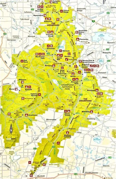 Grampians National Park - Accommodation, Camping, Map & Address, Vic