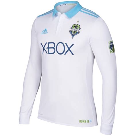 Men's Seattle Sounders FC adidas White 2017 Secondary Authentic Team ...