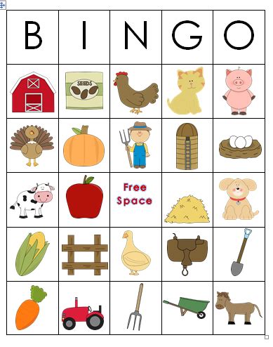 7 Best Images of Printable Farm Animal Bingo Cards - Farm Animal Bingo Cards Printable, Farm ...