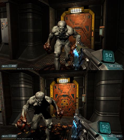 Before and afters feature - Doom 3 BFG Hi Def mod for Doom III - ModDB