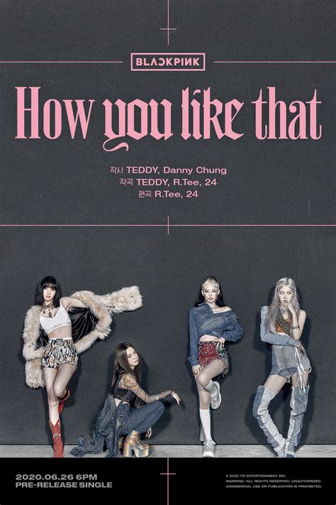 BLACKPINK - How You Like That (Credit Poster) : r/kpop