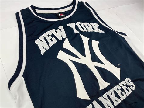 MLB New York Yankees Jersey Majestic Vintage Baseball - Etsy