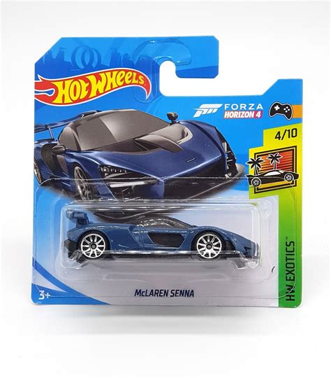 Hot Wheels Blue McLaren Senna 1:64 Forza Horizon 4 Kids Model Diecast ...