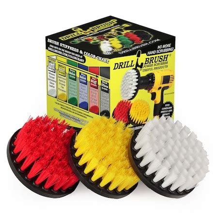 Drillbrush Cleaning Supplies - Drill Brush - Soft, Medium, Stiff Scrub ...