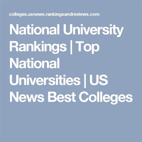 National University Rankings | Top National Universities | US News Best ...