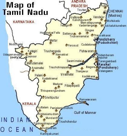 Tourist Map of Tamil Nadu – Global Gallivanting Travel & Yoga Blog