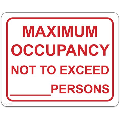 Maximum Occupancy Signs | KolorKraze