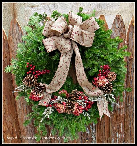 Rustic Christmas Wreath www.farmsidegardens.com Kuperus Farmside ...