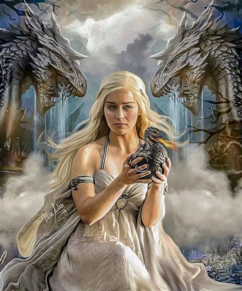 Daenerys Targaryen and dragons | Queen of dragons, Game of thrones ...