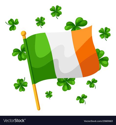 Saint patricks day irish flag Royalty Free Vector Image