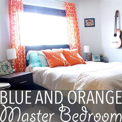 Blue and Orange Bedroom | Blue and Orange Master Bedroom by Of Houses and Trees