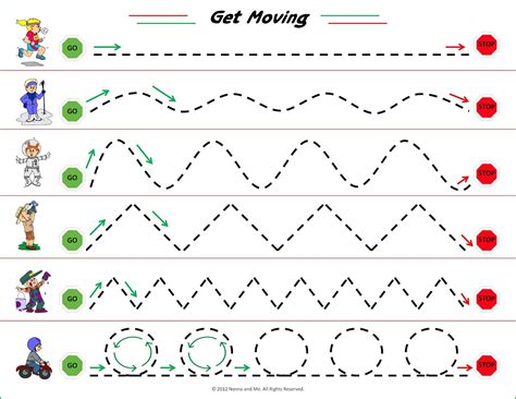 Pencil Control Handwriting Tracing Patterns