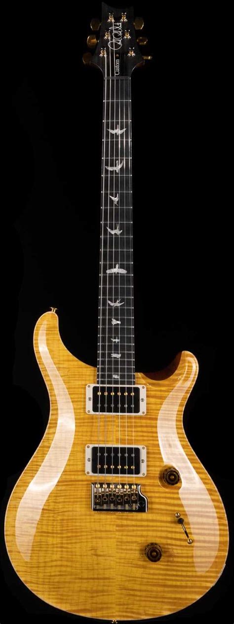 PRS Custom 24 Fatback Artist Package Flame Maple Top Ebony Board Vintage Yellow - WildCat Guitars