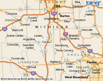 Lake Fenton, Michigan Area Map & More