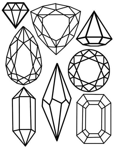 Coloring Pages | Free Printable Diamond Coloring Pages