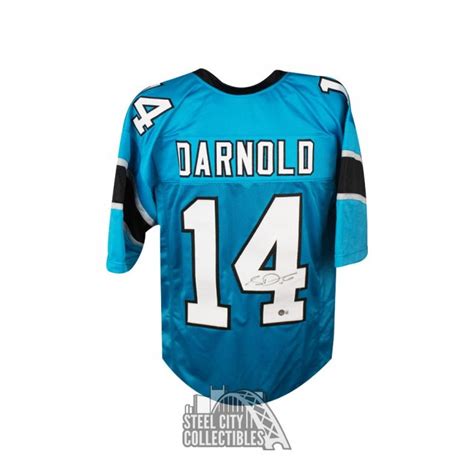 Sam Darnold Autographed Carolina Custom Football Jersey - BAS COA ...