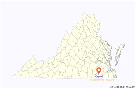 Map of Capron town, Virginia - Thong Thai Real