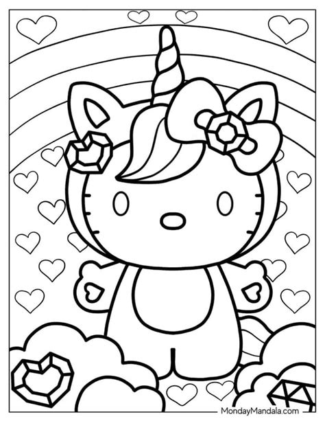 68 Hello Kitty Coloring Pages (Free PDF Printables) | Hello kitty ...