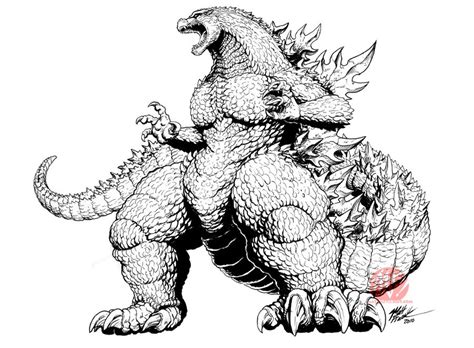 Godzilla IDW concept art - Frank Goji | Godzilla comics, Godzilla, Comic art