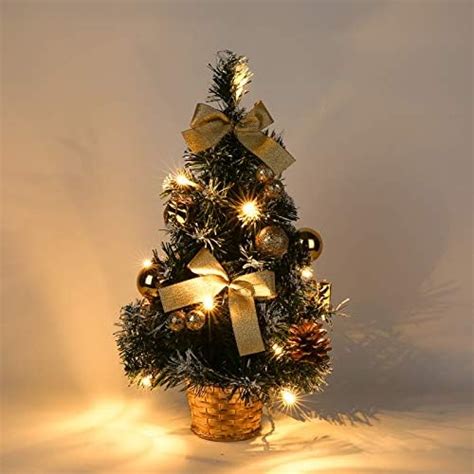 Mrinb 45CM Small Christmas Tree with Lights,Mini Desktop Decoration ...