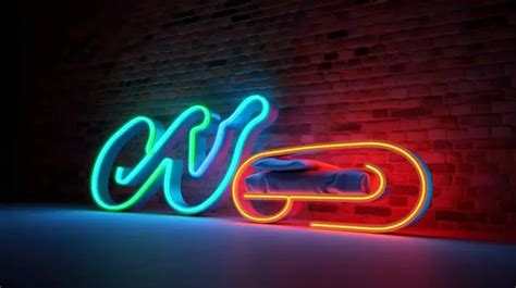 3d Rendered Neon Sign Illuminating Brick Wall With Sleep Theme ...