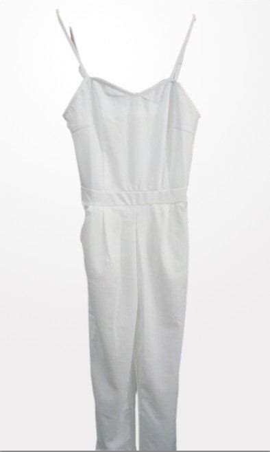 Spaghetti Strap Chic White Jumpsuit – Shodg