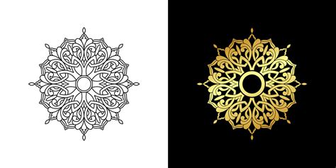 Golden Mandala. Vintage decorative elements. Oriental pattern, vector illustration. Islam ...