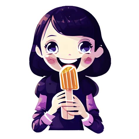 Anime Girl Popsicle Graphic · Creative Fabrica