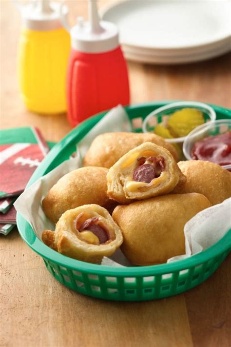 Bacon and Cheese Crescent Dogs | Recipe | Bacon cheese, Snacks, Food