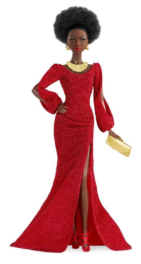 Barbie Signature 40th Anniversary First Black Barbie Doll in Red Gown ...