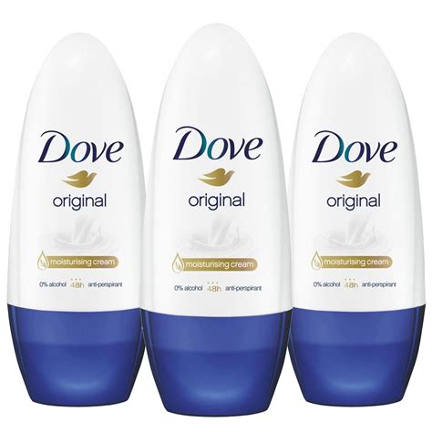 Dove Original Moisturising Cream Anti-Perspirant Deodorant Roll On 3 x ...