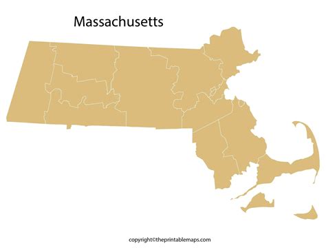 Massachusetts County Map | County Map of Massachusetts