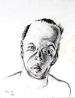 expressive male portrait man drawing ink on paper | צייר אמן… | Flickr