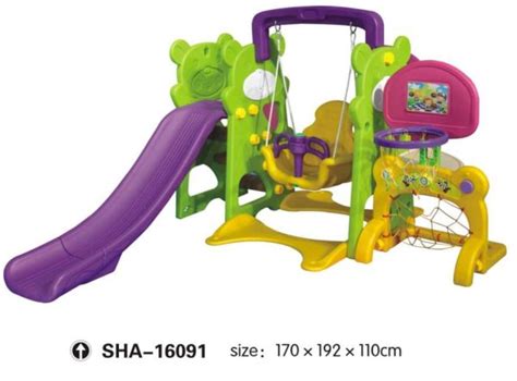 Slide And Swing Plastic Set For Indoor Outdoor Playground