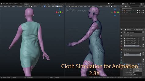 Cloth simulation for animation in blender 2.8X - YouTube