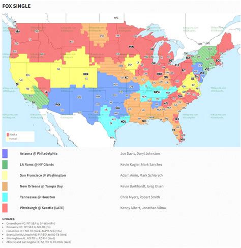 NFL Week 17 TV maps and commentators: Seahawks-Steelers is top FOX game - Field Gulls