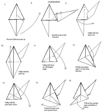 Hummingbird origami plan 2 (Collin Weber)