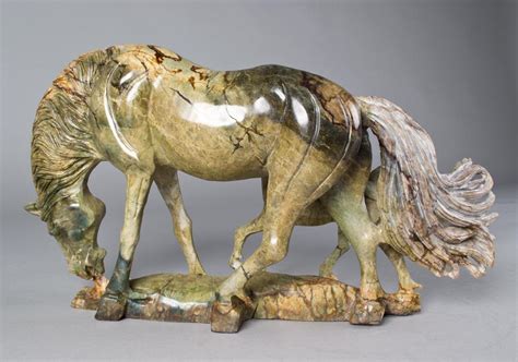 A Fine Chinese Carved Jade Horse Sculpture