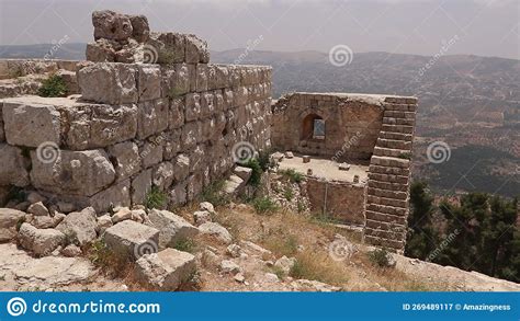 Ajloun Castle, Islamic Military Architecture, Jordan Stock Image ...