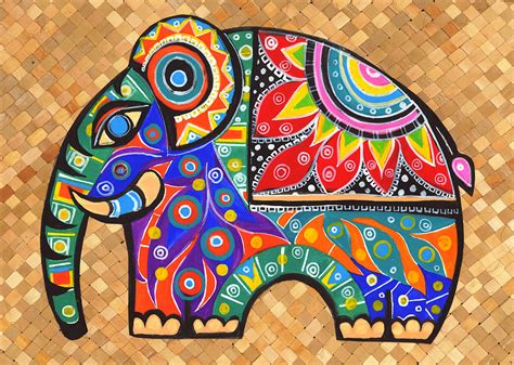 Elephant Painting by Samadhi Rajakarunanayake