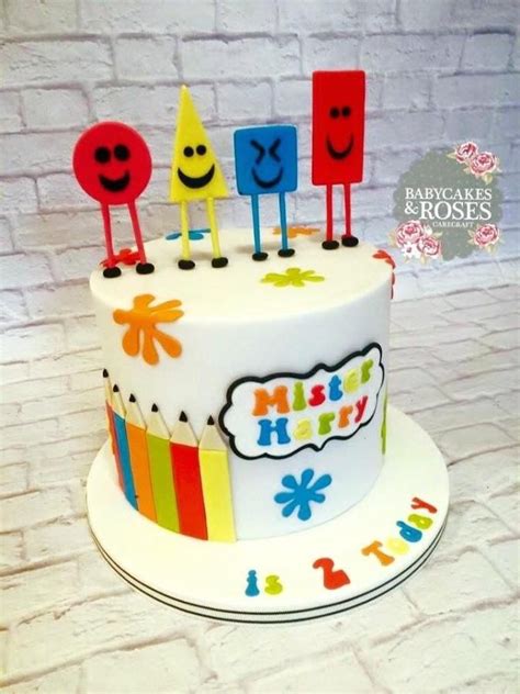 Mister Maker Shapes Cake - Cake by Babycakes & Roses Cakecraft Crayon Birthday Parties, Birthday ...