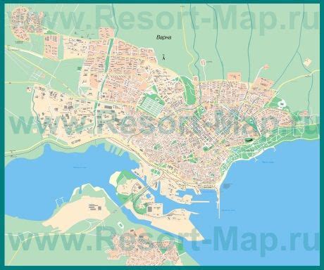 Подробная карта города Варна | Tourist map, Varna, Map